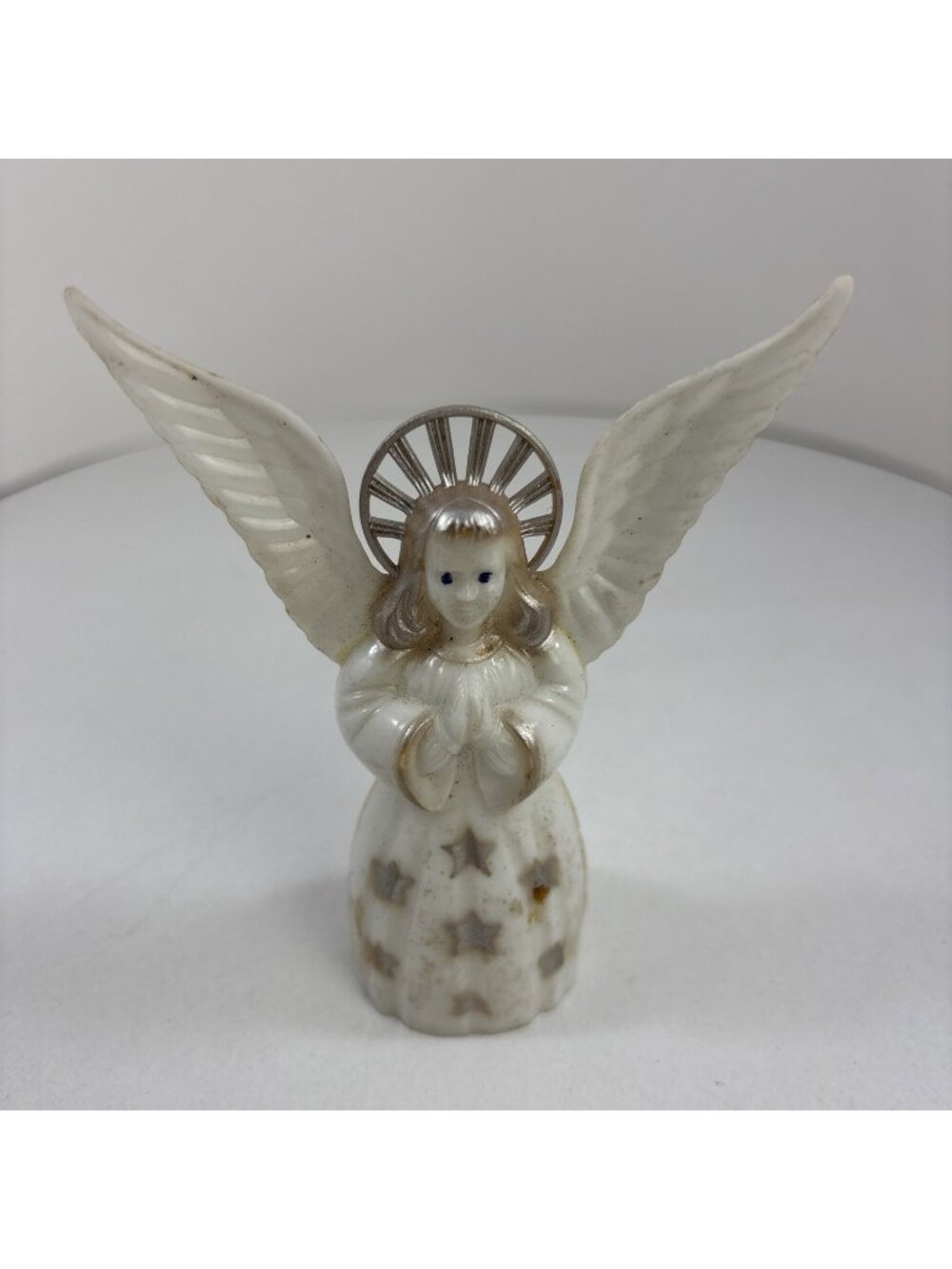 Vintage Bradford Plastic Christmas Decoration Nativity Manger Angel